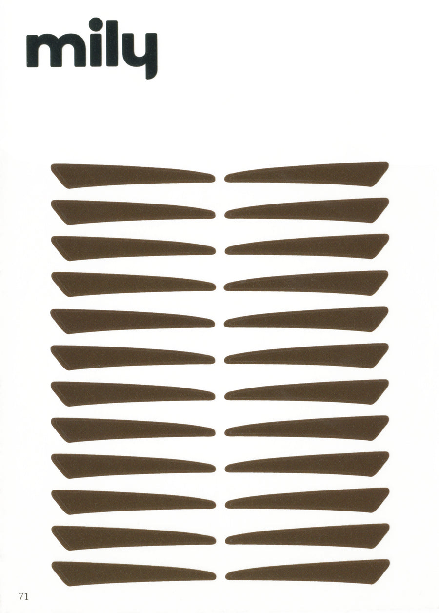 N°5 </br> Stick on eyeliners </br>dark brown - classic shape