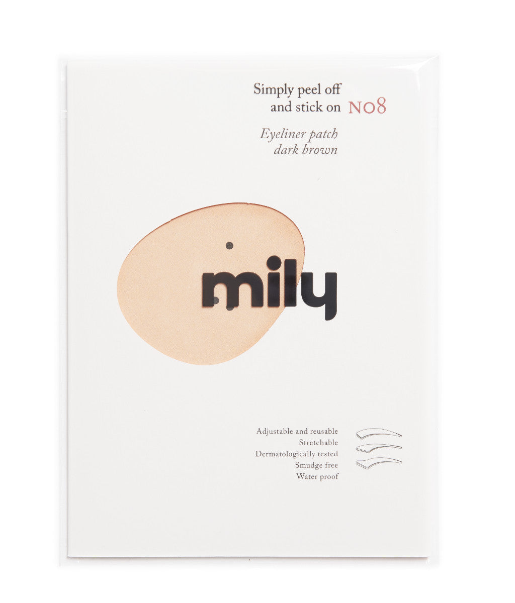 N°8 </br>Stick on eyeliners </br>dark brown - 3 styles