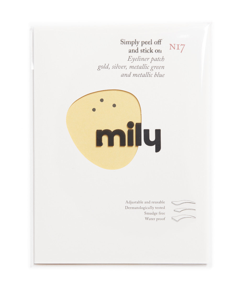 N°17 </br> Glam liners </br>gold, silver, metallic green, metallic blue - 3 shapes