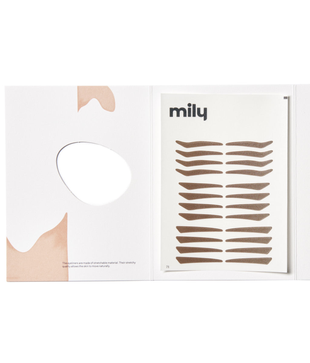 N°8 </br>Stick on eyeliners </br>dark brown - 3 styles