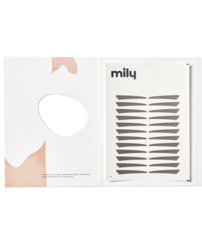 N°9 </br>Stick on eyeliners </br>dark grey - classic shape